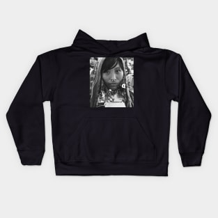 Vintage Portrait of Kuna Woman of Panama Kids Hoodie